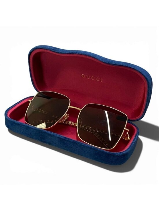Gucci Gold Metal Sunglasses Eyewear main image 4